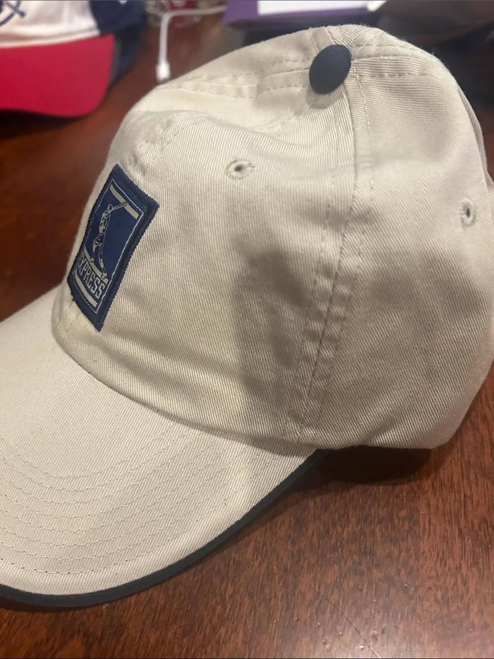Round Rock Express Khaki Baseball Cap O/S Blue Patch America’s Pastime Read